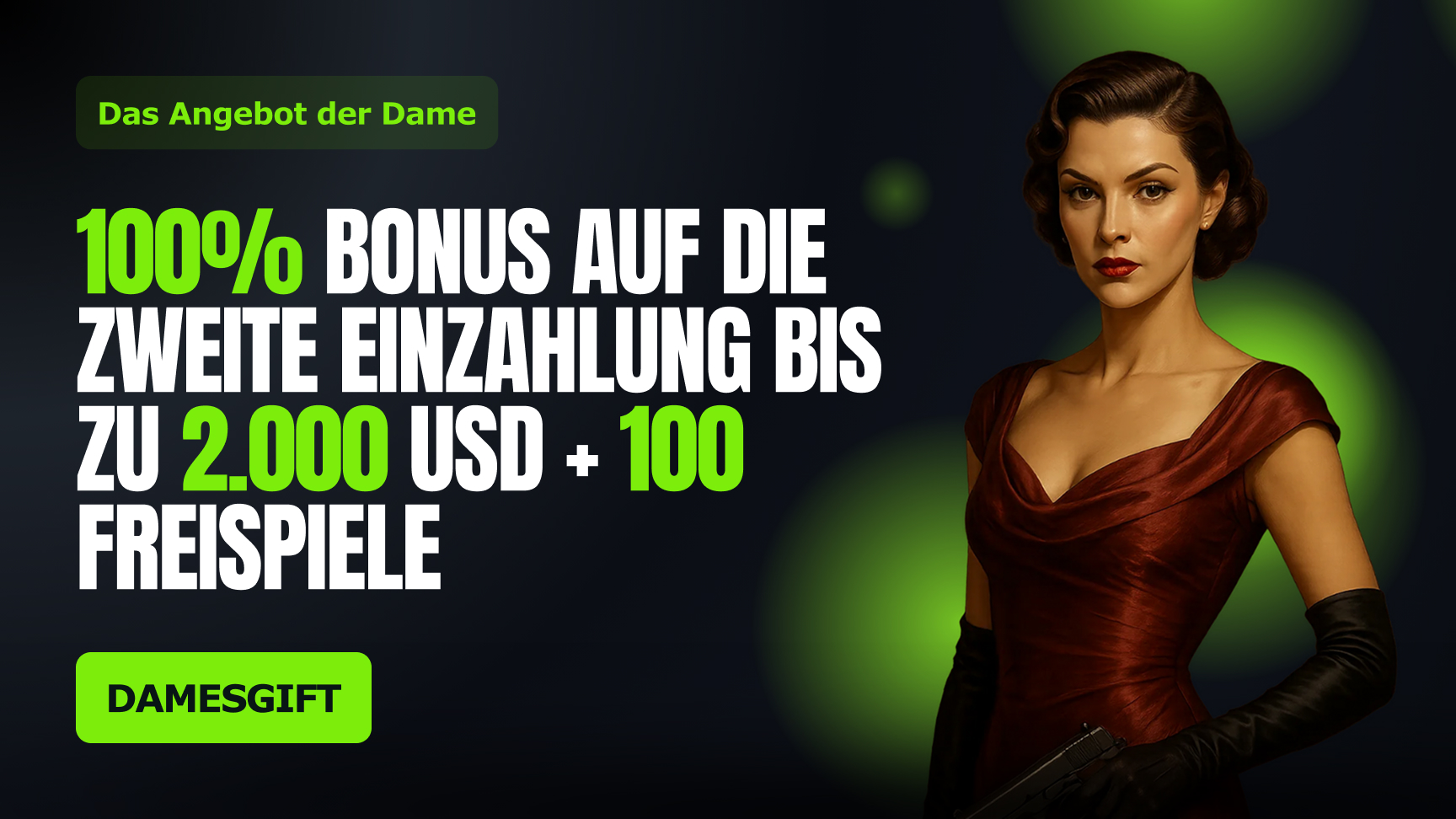 Bonus für die zweite Einzahlung – Das Geschenk der Dame