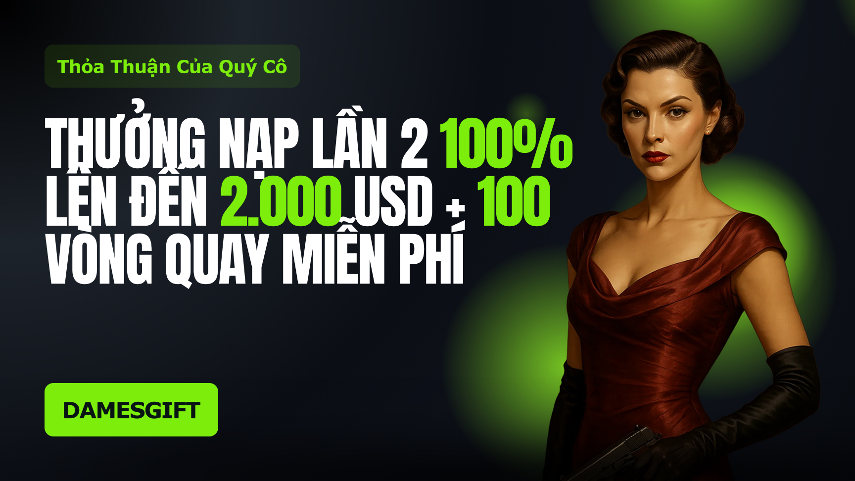 Tiền thưởng lần nạp thứ 2 - Món quà của Nữ hoàng